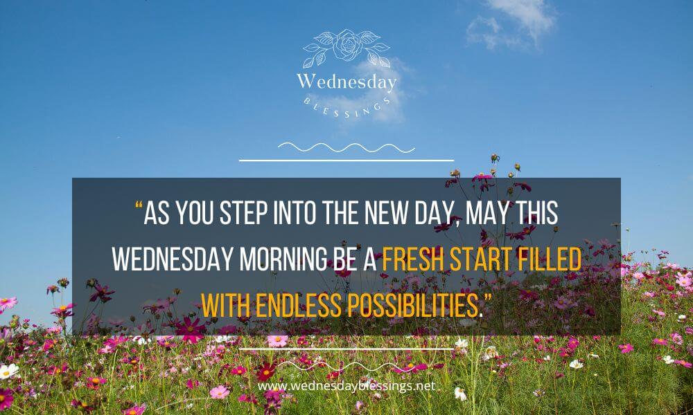 Wednesday morning with endless possibilities