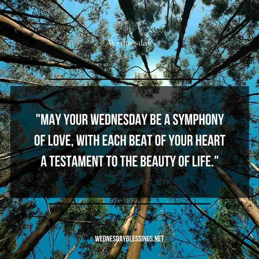 May your Wednesday be a symphony of love, with each beat of your heart a testament to the beauty of life